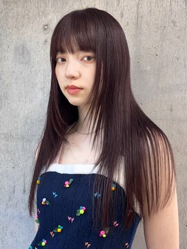 ガーデンヨコハマ(GARDEN YOKOHAMA) ワインレッド小顔レイヤー黒髪チェリーレッドバーガンディ