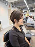 ☆ハイライトカラーくびれヘア奥行きショートレイヤーボブ[船橋]