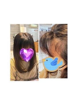 クロスパーマで前髪を下ろせるように