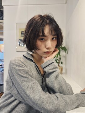 ヒュージ 表参道(huge) レイヤーボブ/ミニボブ/ニュアンスパーマ/顔周りカット/20代30代