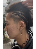 ヌーク 押上店(NooK)&nbsp;エクステコーンロウ/ポイントコーンロウ/特殊ヘア／メンズ