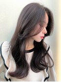 小顔に見せるワンホン＆韓国ヘア/顔周りレイヤーカット