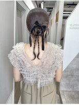 RAU. ベージュカラー/ブリーチなしダブルカラー/ヘアセット お呼ばれヘアセット/ヘアアレンジ