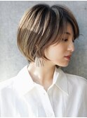 前髪あり大人ショートボブ20代30代40代【AIN.表参道】川原大地