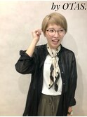 #マッシュ#ベージュブロンド#ベリーショート