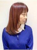 【FOLK】ピンクが可愛いツヤツヤ内巻きセミロング♪