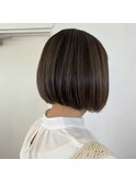 ハイライトカラーで透明感UP/ヘルシースタイル/タイトストレート