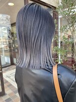 アース コアフュールボーテ 長岡店(EARTH coiffure beaute) シルバーグレーツートンカラーグラデーション韓国