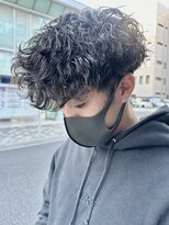 オーガニック アトリエ 大宮(organic+atelier)&nbsp;メンズ波打ち波巻きツイストスパイラルパーマ無造作アッシュ