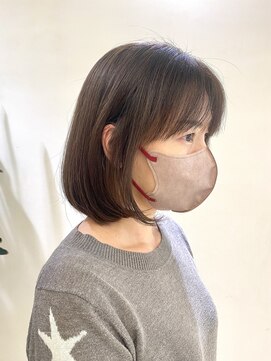 メゾンブラン アヴェダ(Maison Blanc AVEDA) 大人可愛い暗髪ワンカールボブ