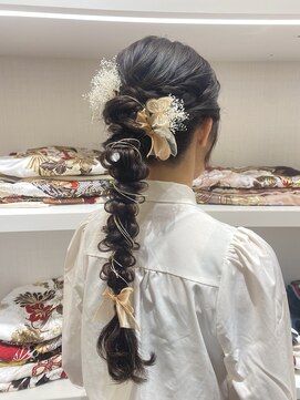 フェリーチェ(Felice) 振袖　編み下ろし　袴　参列ヘア