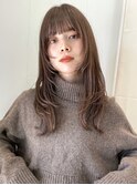 ハッシュカット フルバング ウルフ イメチェン 顔まわりレイヤー