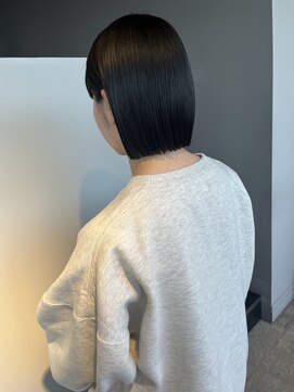 ヘアーエスクールシーユー 枚方T-SITE店(hair S.COEUR×Cu) ストレートボブ/黒髪ボブ/ミニボブ