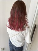インナーカラー×レッド