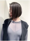 ハイライトレイヤーカットショートボブイルミナカラー天神大名