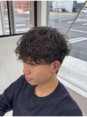 波巻きパーマ/波巻きプードル/メンズパーマ
