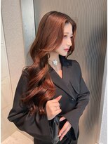 リリー(Lilley) 姫カットレイヤー×秋色くすみベージュ×韓国風巻き(ayana)