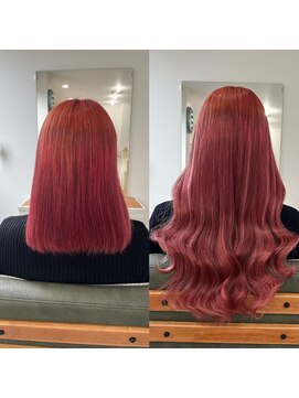 ハイエクステンション 近江八幡店(Hi-Extension) 赤髪ロング