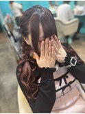 髪リボンツインテール