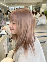 ホロ(hollo)&nbsp;透明感抜群ダブルカラー/ミルクティーベージュ