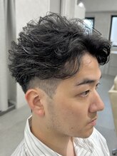 メンズ ラ ジェム(men's la gemme) 【トレンドパーマ】フェザーパーマ7:3分けショートスタイル