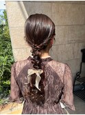 編みおろしアレンジ/ヘアアレンジ/お呼ばれヘア