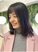 ◎小顔前髪顔まわりおくれ毛オン眉レイヤーミディアム