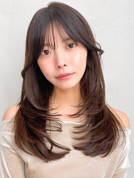 アグノス 青山(Agnos) モテ髪レイヤーカット艶感美髪前髪デジタルパーマ薄め前髪