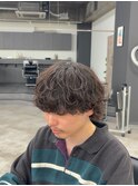 シャドウパーマメンズパーマ波巻きパーマ