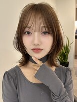 リリット(ReLit)&nbsp;マレットヘアハイライト髪質改善オリーブグレーココアベージュ