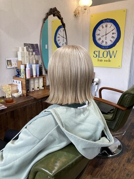スロウ(SLOW) ハイトーンカラー"ホワイトブロンド"