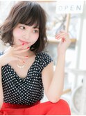 *mod's越谷*モノトーンアッシュのガーリーシースルー小顔ボブa