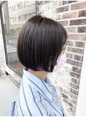 お手入れ簡単!ハイライト、メリハリボブスタイル!