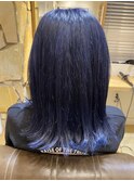 ネイビーブルーカラー　ケアブリーチ