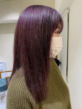モカヘアー(mocha hair) カシスカラー