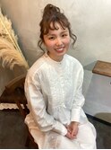 クルクルおだんごヘア