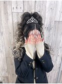 チラシハーフアップ