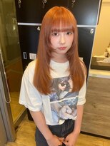 ミルクティーベージュ　韓国ヘア　ブリーチカラー