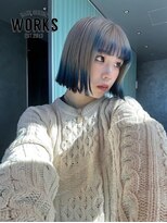 ワークス ヘアデザイン(WORKS HAIR DESIGN) エンドカラー　ブルーグラデーションヘア