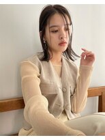 バブルス 春日部店(BUBBLES) ミディアムボブ×オリーブベージュ
