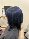 ブリーチあり ブルーブラック☆