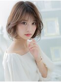 Aラインボブ外国人風イヤリングカラーTb12上尾20代30代40代