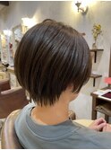 透け感大人ショートボブ