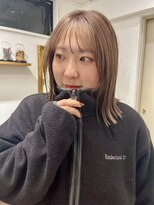 乾かすだけでキマる髪/馴染むハイトーンベージュ外ハネボブ
