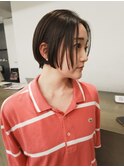 ハンサムショート切りっぱなしラインショートカット