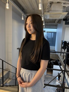 ヌープヘアーアイス(NUUP.hair ici) ★ブリーチなしオリーブベージュ透明感艶感カラーレイヤー夏