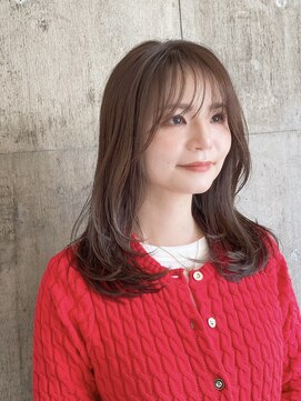 ハーフアンドハーフ(HALF and HALF) オリーブグレージュ/オリーブベージュ/レイヤーカット