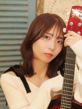 ベレッタ ネヤガワ(veretta. neyagawa) ニュアンスパーマ/フェイスレイヤー/暗髪カラー/ゆるふわミディ