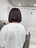 アルメリア 池袋(Arumeria)&nbsp;インナーピンクボブケアブリーチ丸みショートボブ