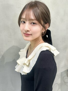 顔まわりカット　顔周りカット　レイヤーカット　韓国ヘア